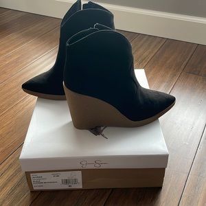 Jessica Simpson Crais wedge boots.